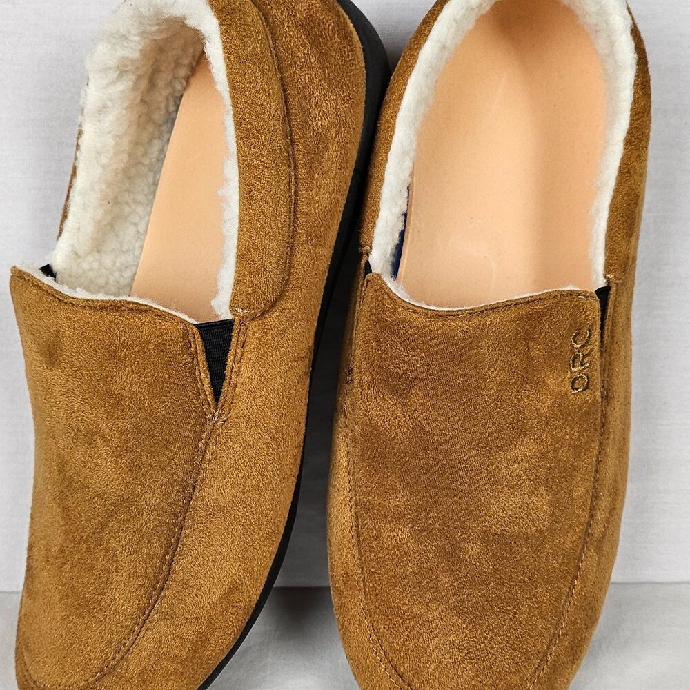 Dr Comfort Womens Slippers 11W Fleece Lined Nubuck Cozy House Shoes Gel Insert S - Picture 5 of 10